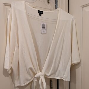 Torrid Ivory Tie-Front Cardigan